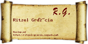 Ritzel Grácia névjegykártya